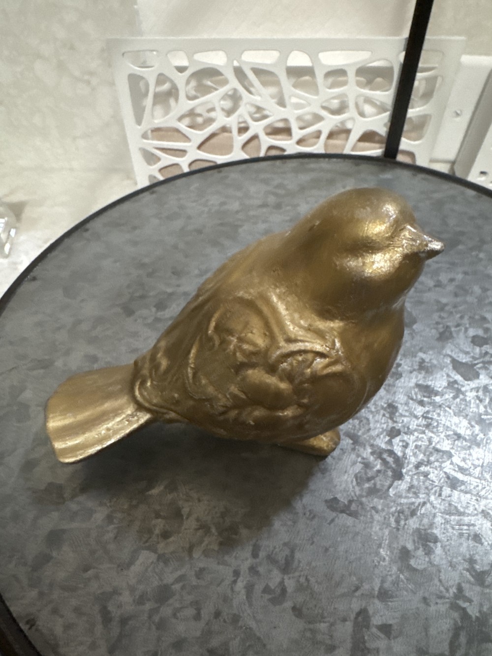 POTTERY BIRD, GOLD