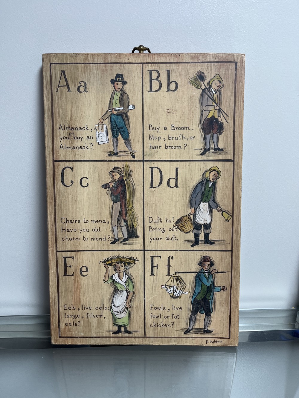 Vtg handpainted Colonial Primer