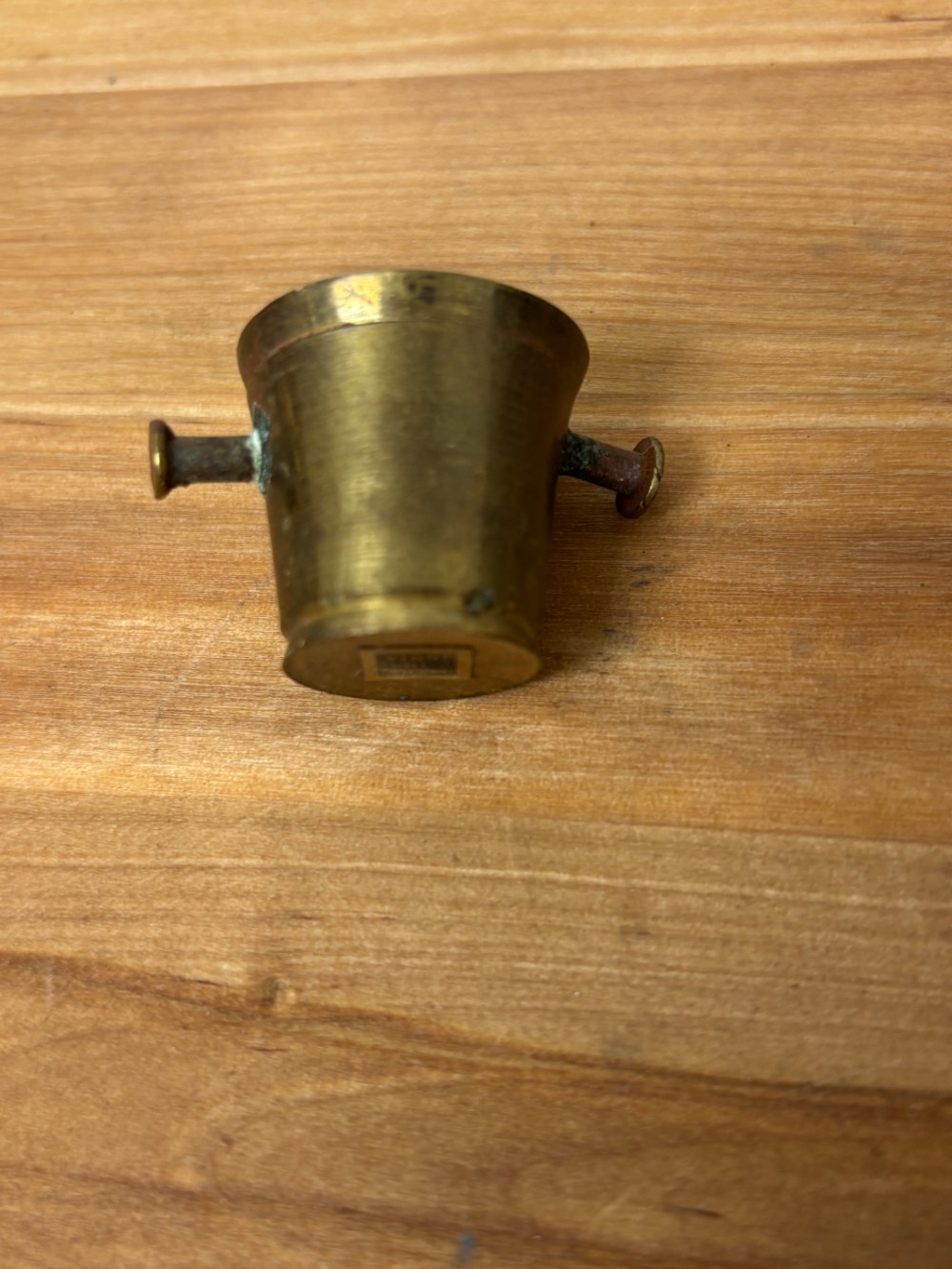 Miniature Vintage Brass Cachepot Planter Bucket Made in India Dollhouse Garden Decor 1