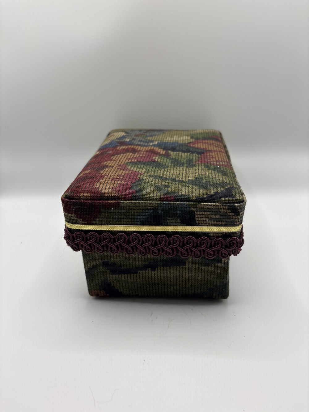 Floral Tapestry Box 4x5x3 Vintage