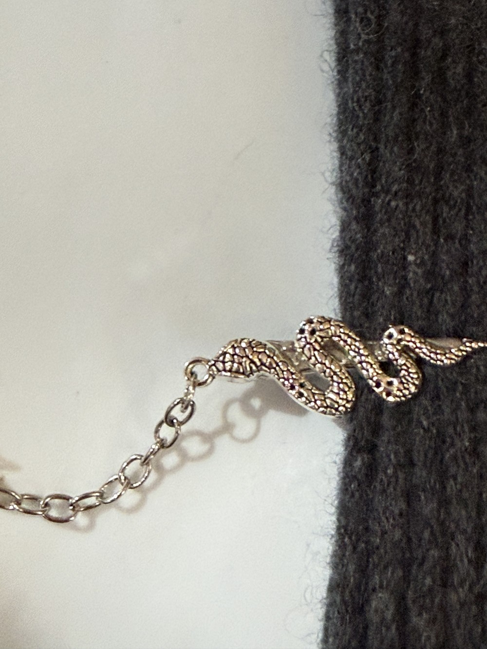 Sweater clips - Serpents, Snakes in Silver, Cloak Clips, Dress Clips