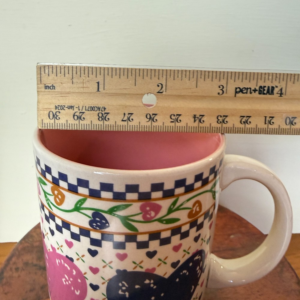 Vintage 1986 Hearts Delight Collection Heart & Vine Mug