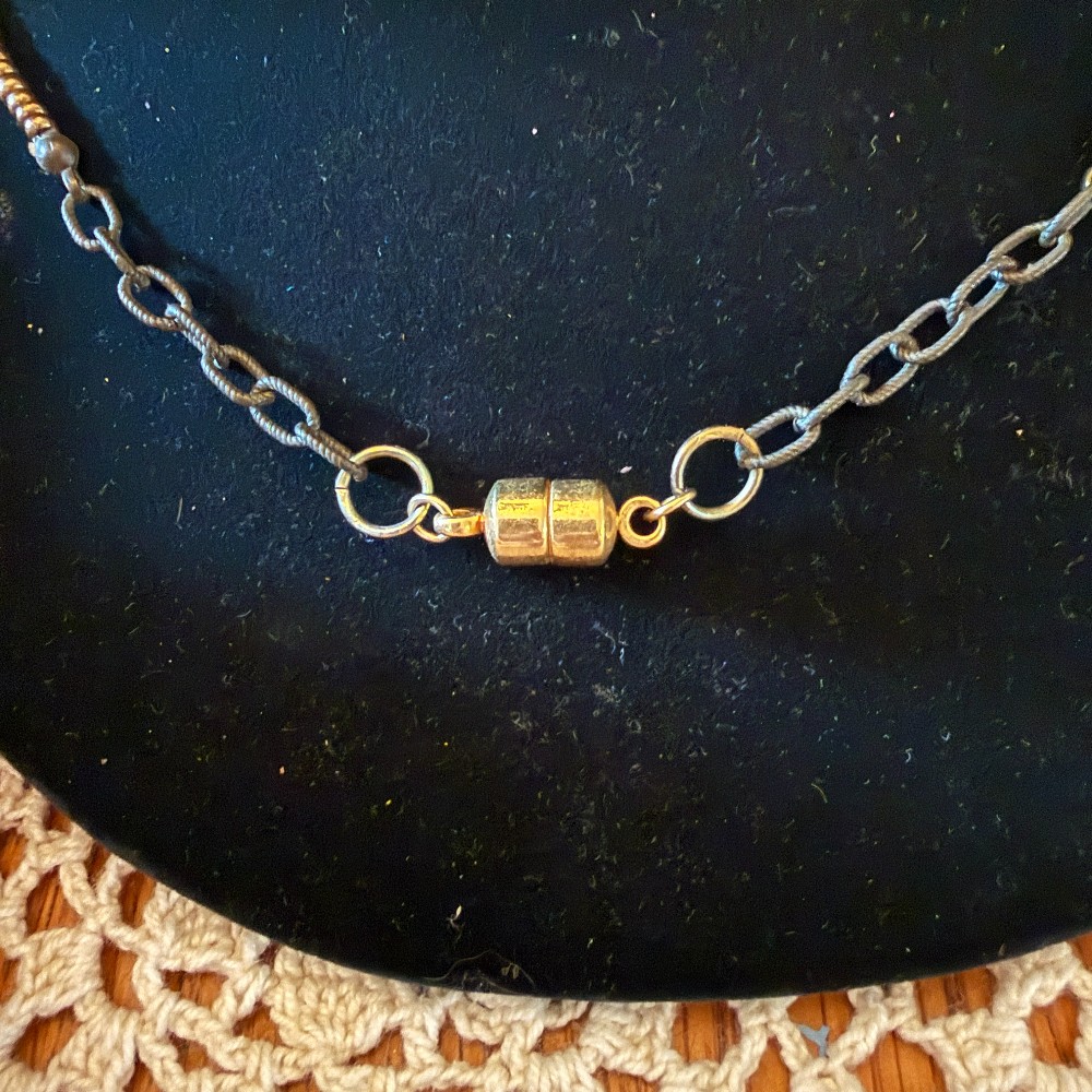 Artisan Mixed Bead Necklace Moody Tones