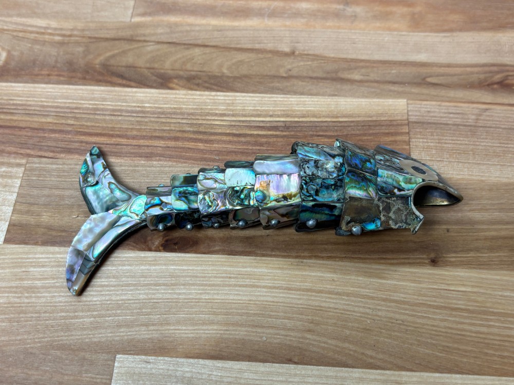 Bottle Opener Articulated Abalone Shell Fish Mexican Folk Art 6