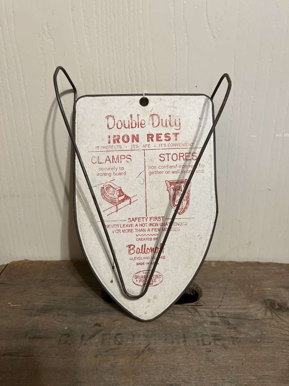 Vtg Ballonoff Double Duty Iron Rest