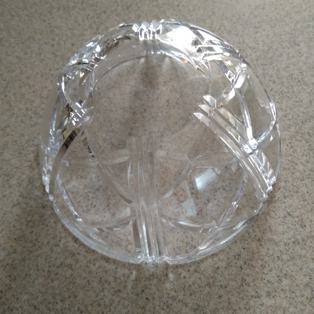 Cut Crystal Clear Glass Bowl