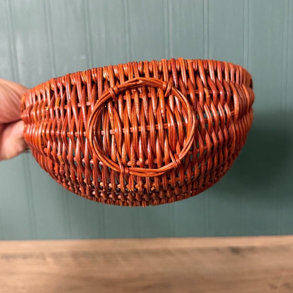 Wicker Apple Shaped Wall Basket