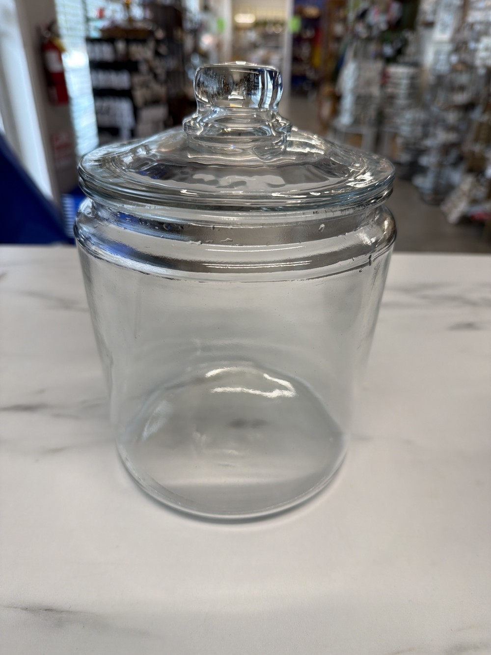 Glass jar 8”H x 7”w