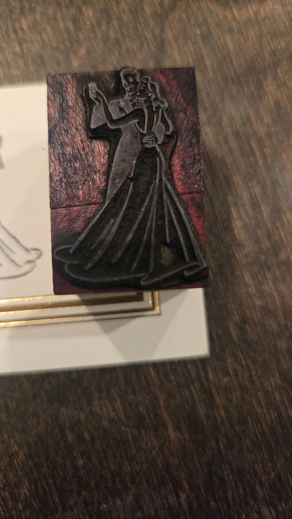 DO-1820 vtg printing block Dancers