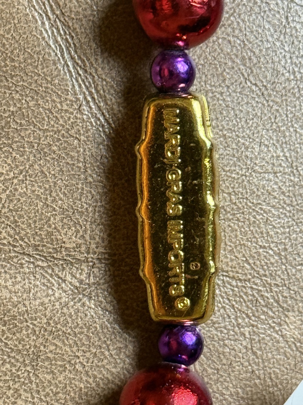 Necklace - Red Hat Society Red Beads Marti Gras Style Long Necklace
