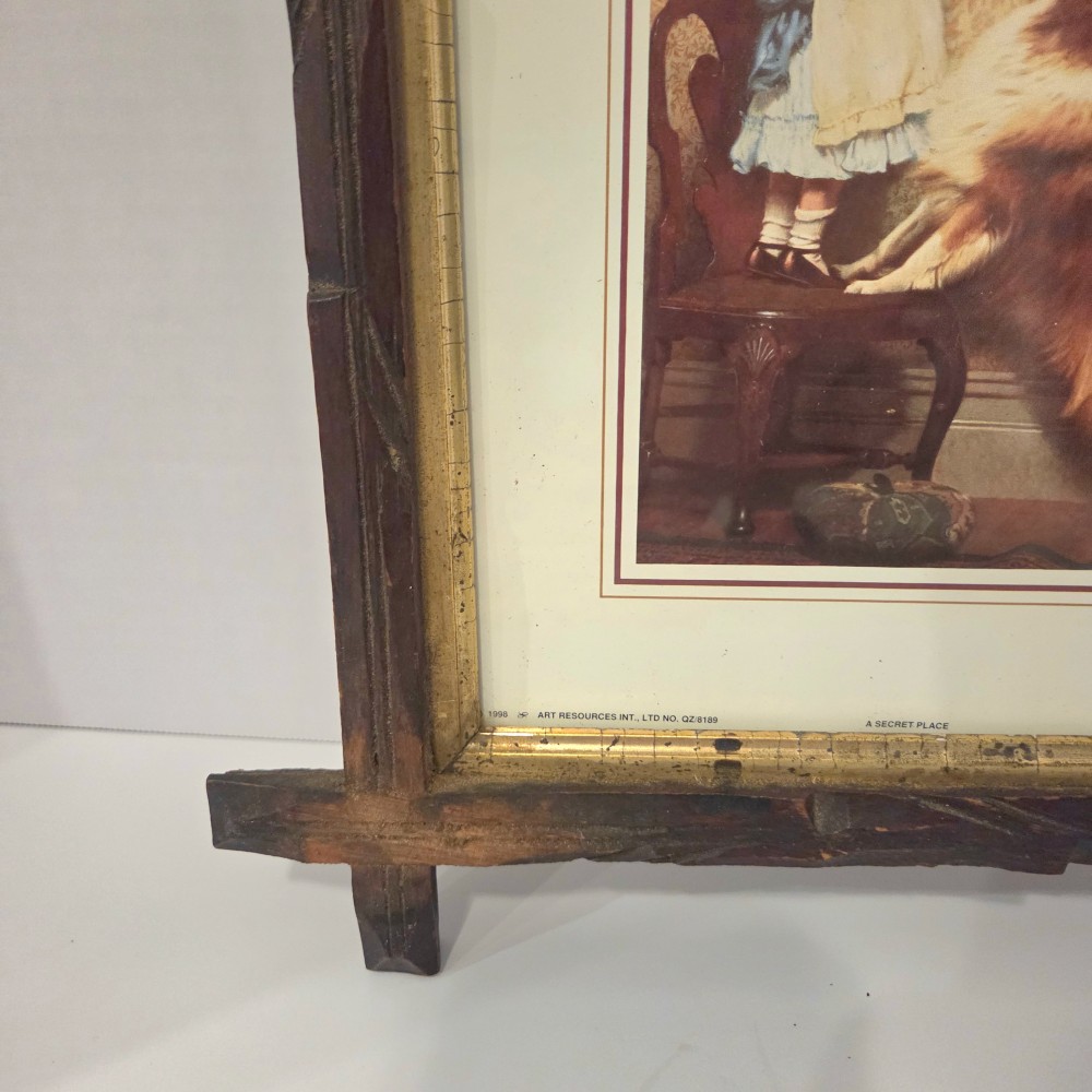 Antique Adirondack Wood Frame- As Is