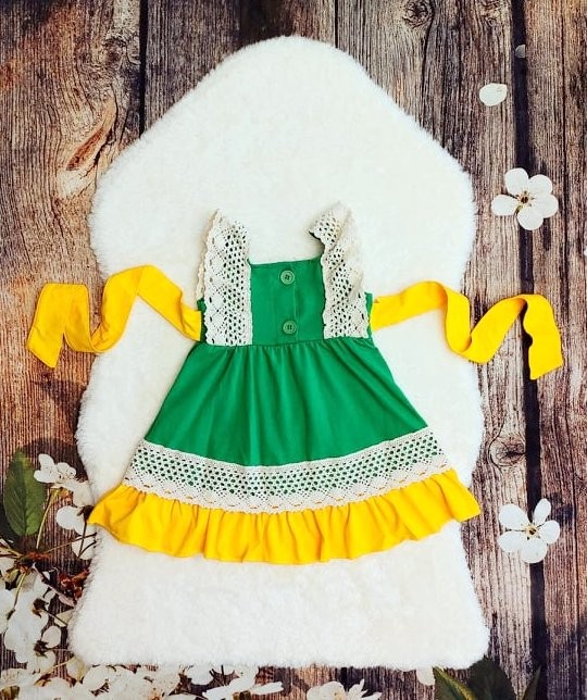 Kelly Pumpkin Flutter Dress
