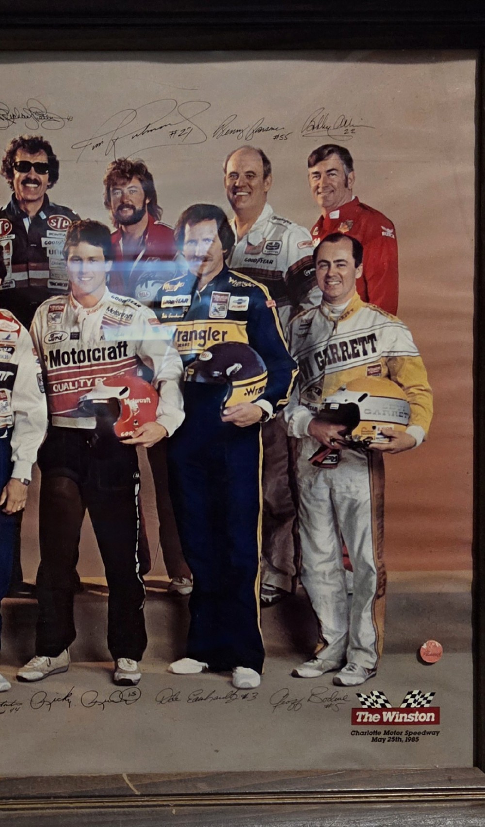 1985 NASCAR The Winston All Star Race Poster Framed