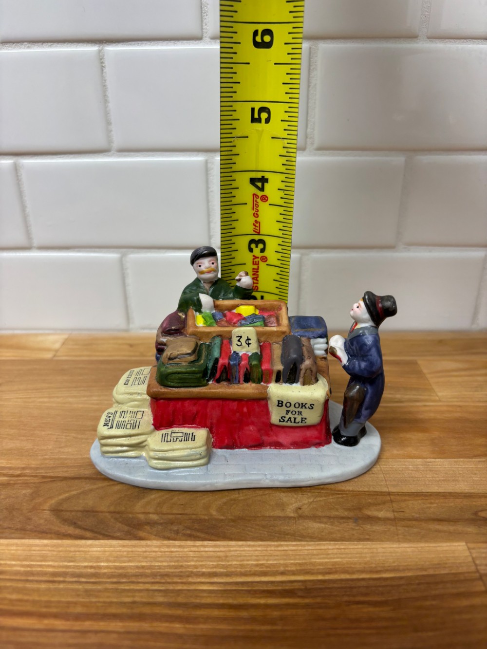 Books for Sale Lemax Christmas Village Accessory Newspaper Vendor Figurine 1998