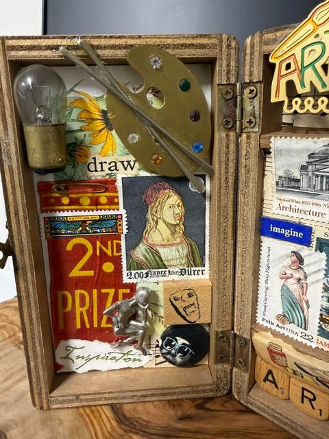 Artisan Designed Artists Shadowbox Handmade Art Box