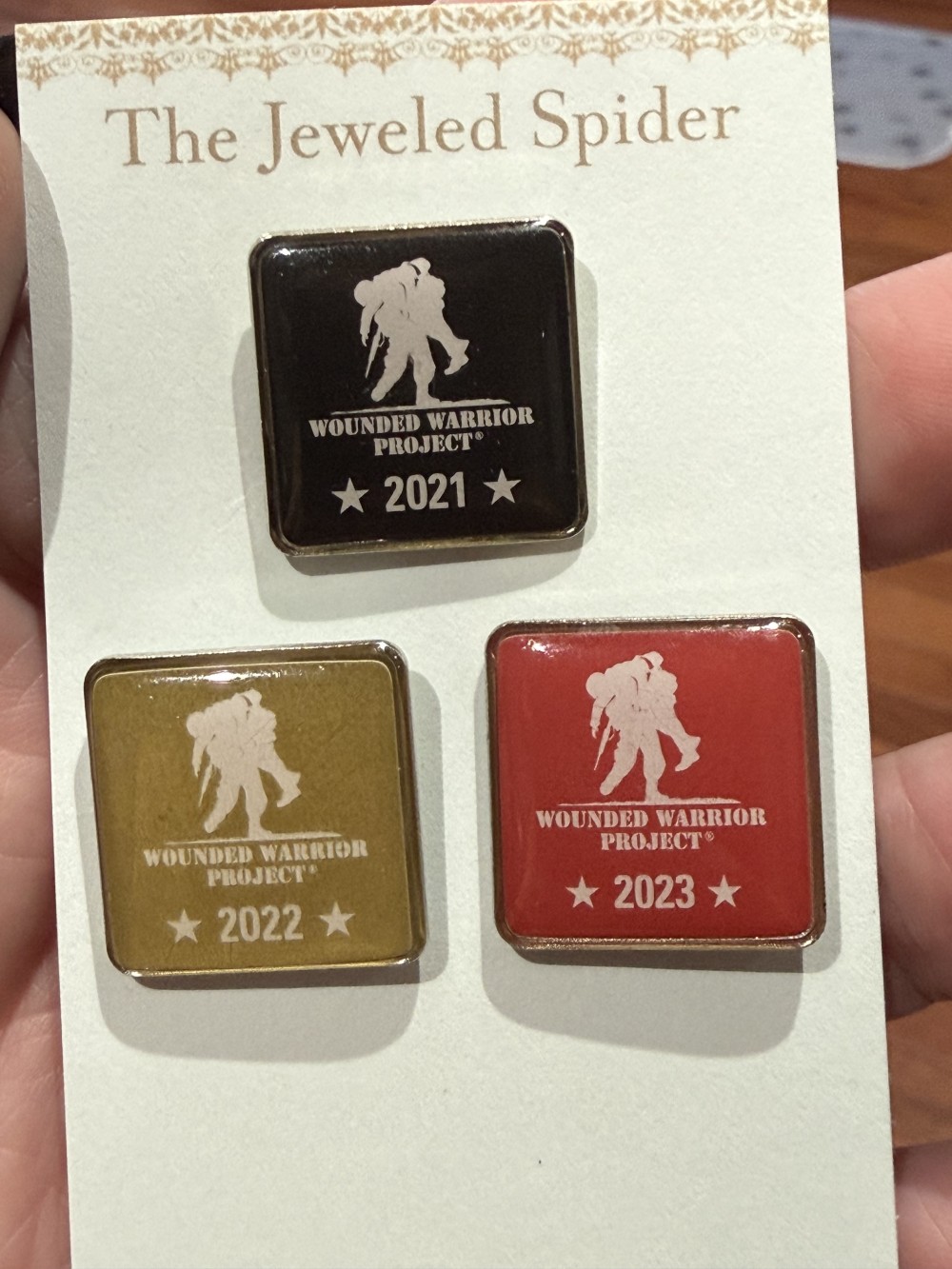 Wounded Warrior Project Pin Set: 2021, 2022, 2023