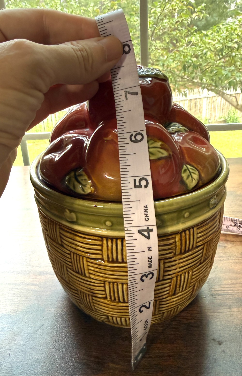 Vintage Apple Basket Canister