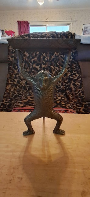 Bronze/Brass Monkey Business Card Holder (vintage)