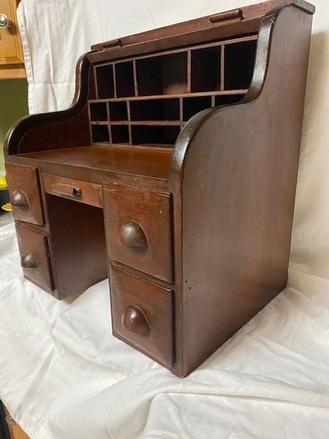 Primitive Doll-size Roll Top Desk