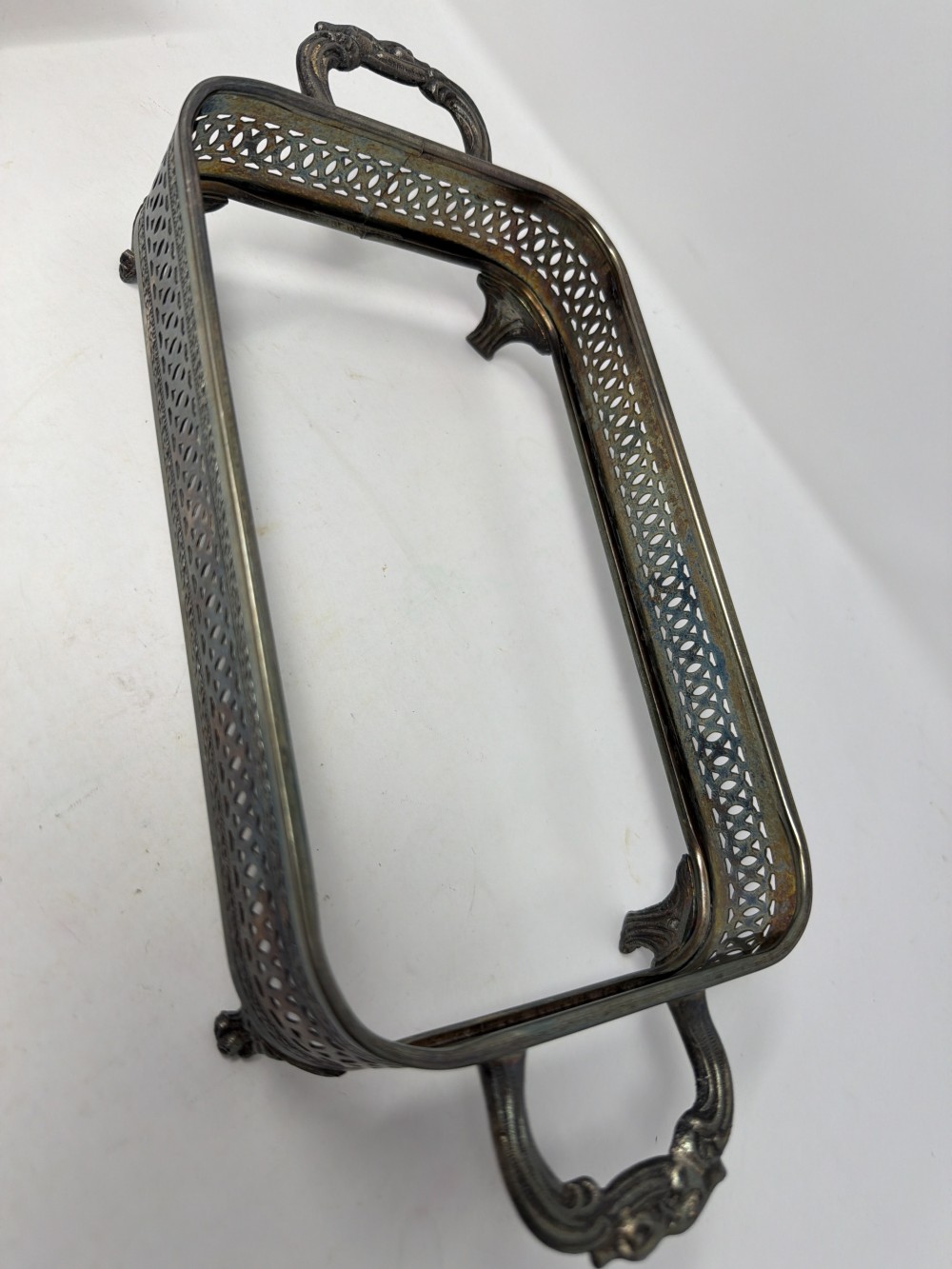 Vtg Silverplate Book Display Stand