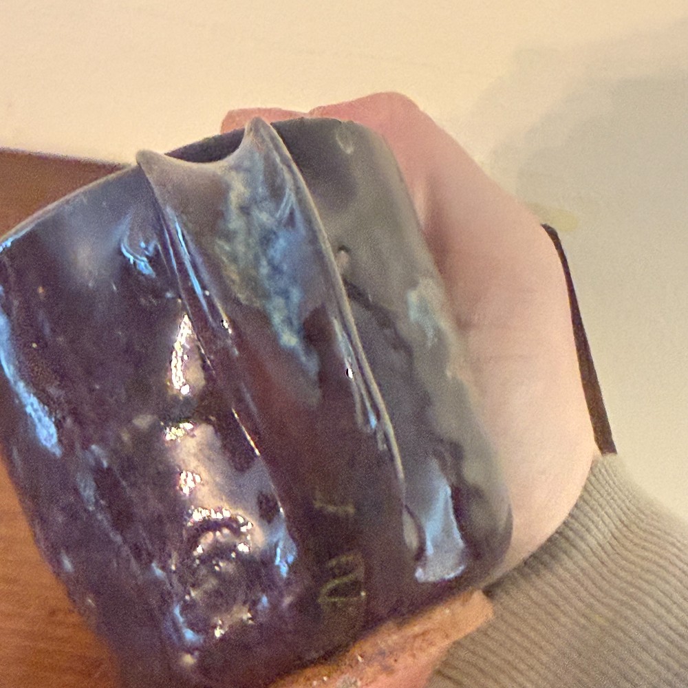 Studio Pottery Mug, Cobalt and Copper Glaze, Signed