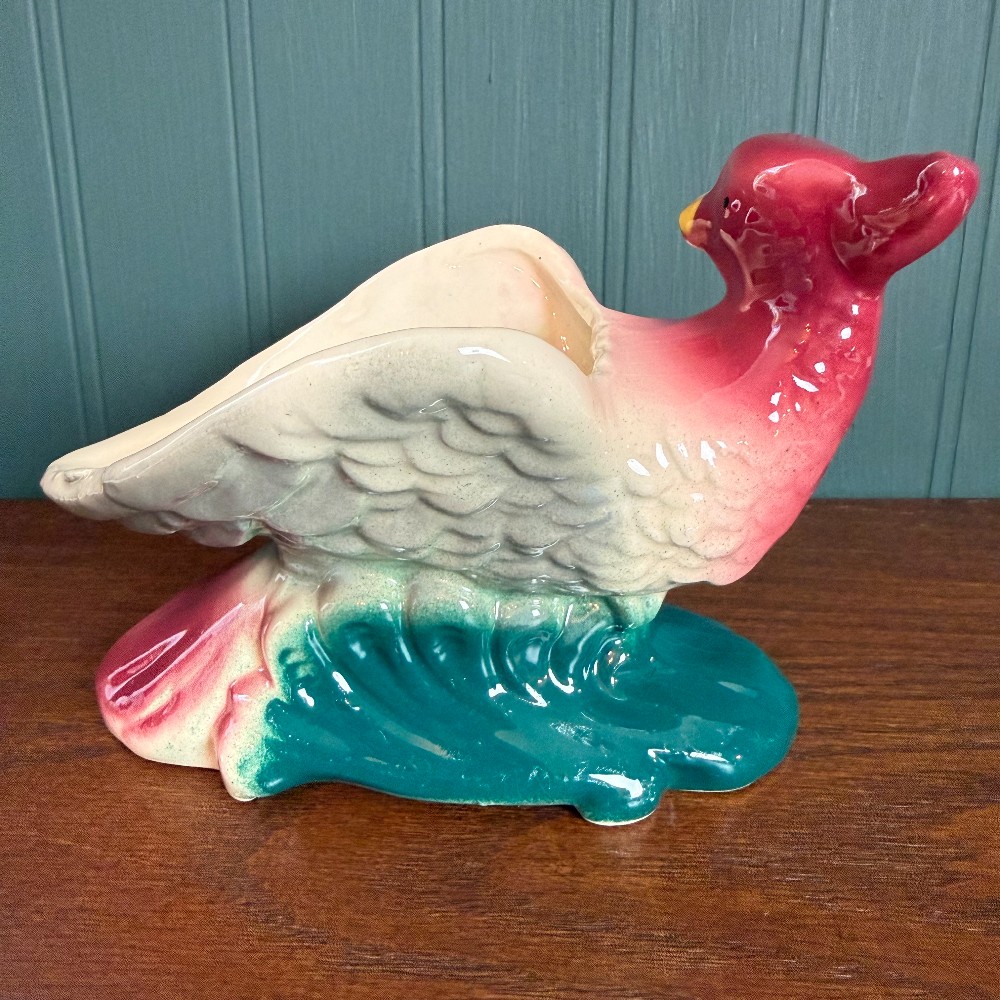 Vintage Mid Century Ceramic Bird Planter