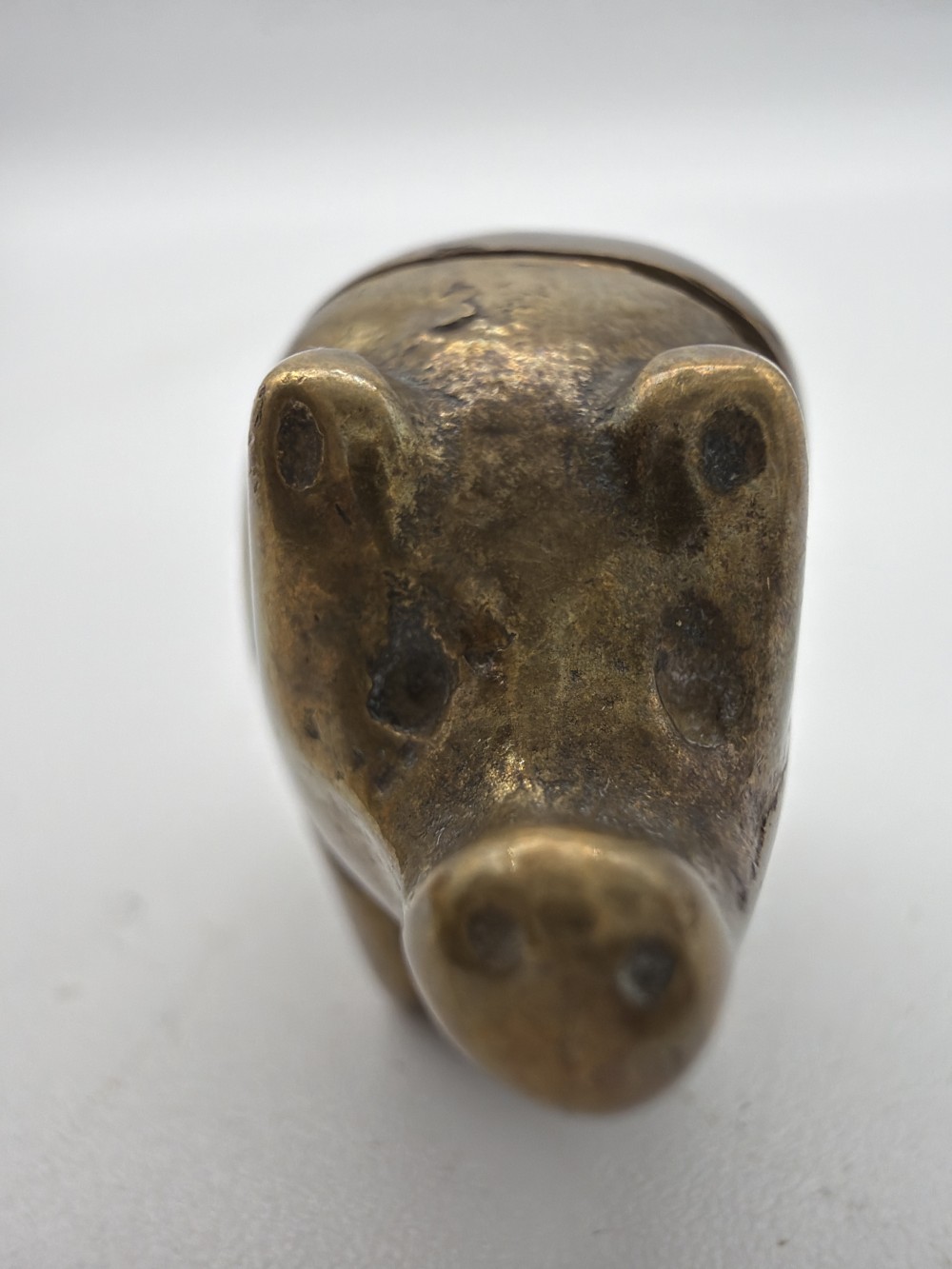 Mini Brass Pig Card Holder