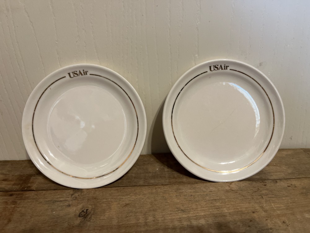 Vtg USAir 5” bread plate by ABCO