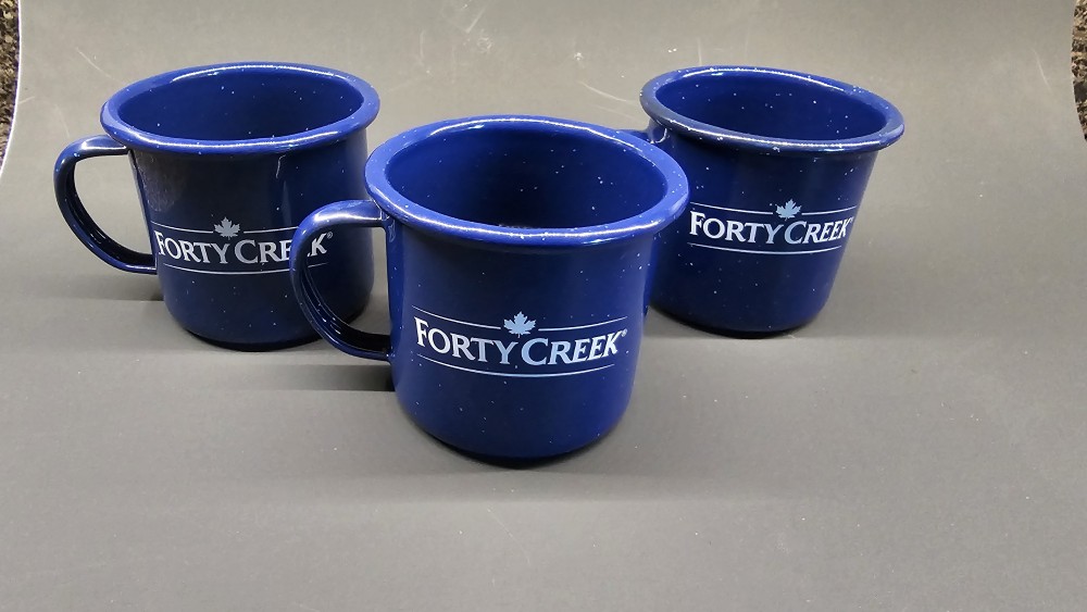 Forty Creek enamel metal cup (set if 3)
