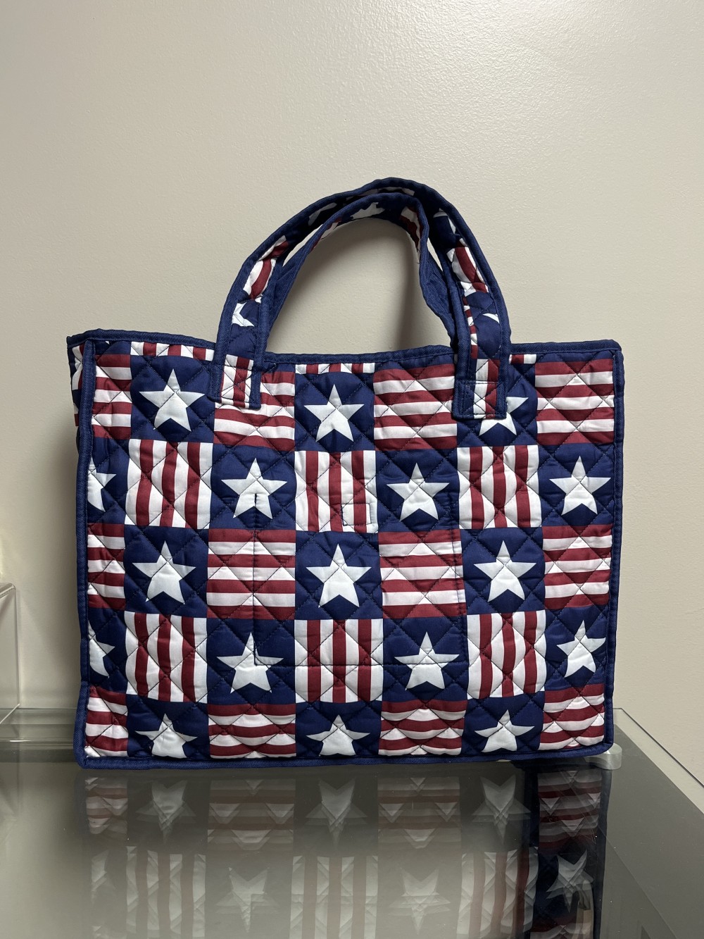 Quilted Patriotic tote bag