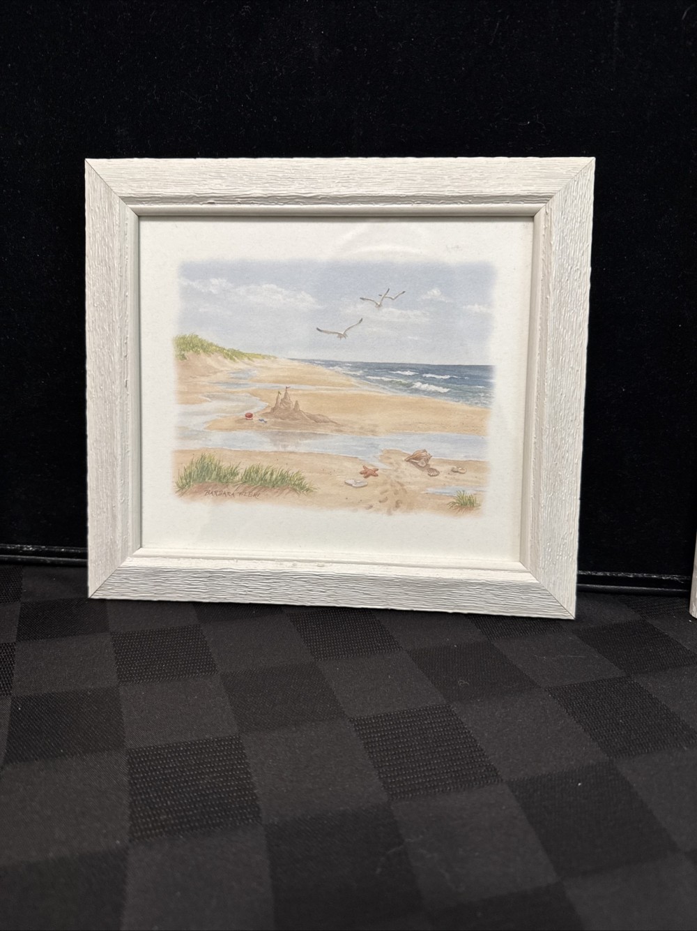 PAIR BEACH SCENES, ORIGINAL ART BY BARBARA FLERI