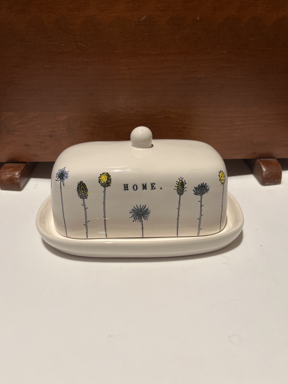 HTF Rae Dunn “HOME” butter dish