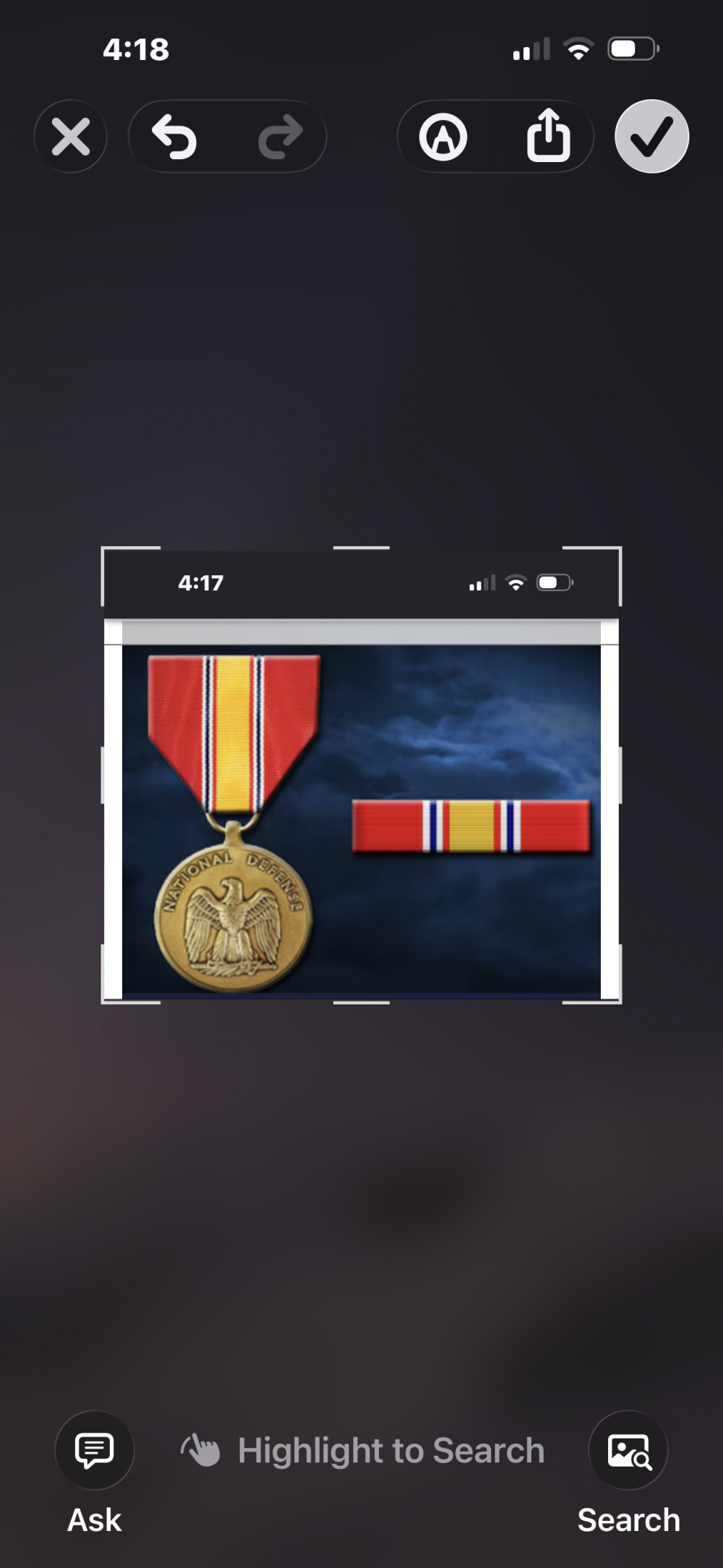 U. S. NATIONAL DEFENSE MEDAL/ORIGINAL BOX