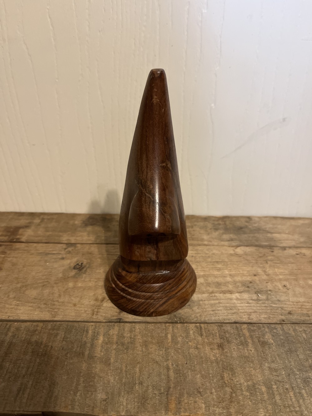 Carved wood “Nose” eyeglass stand