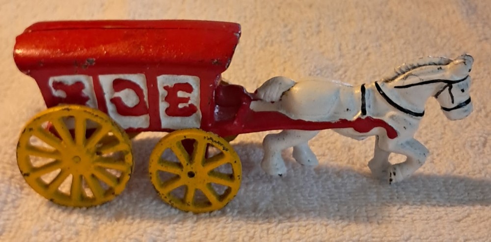 Cast Iron Horse-drawn Ice Wagon