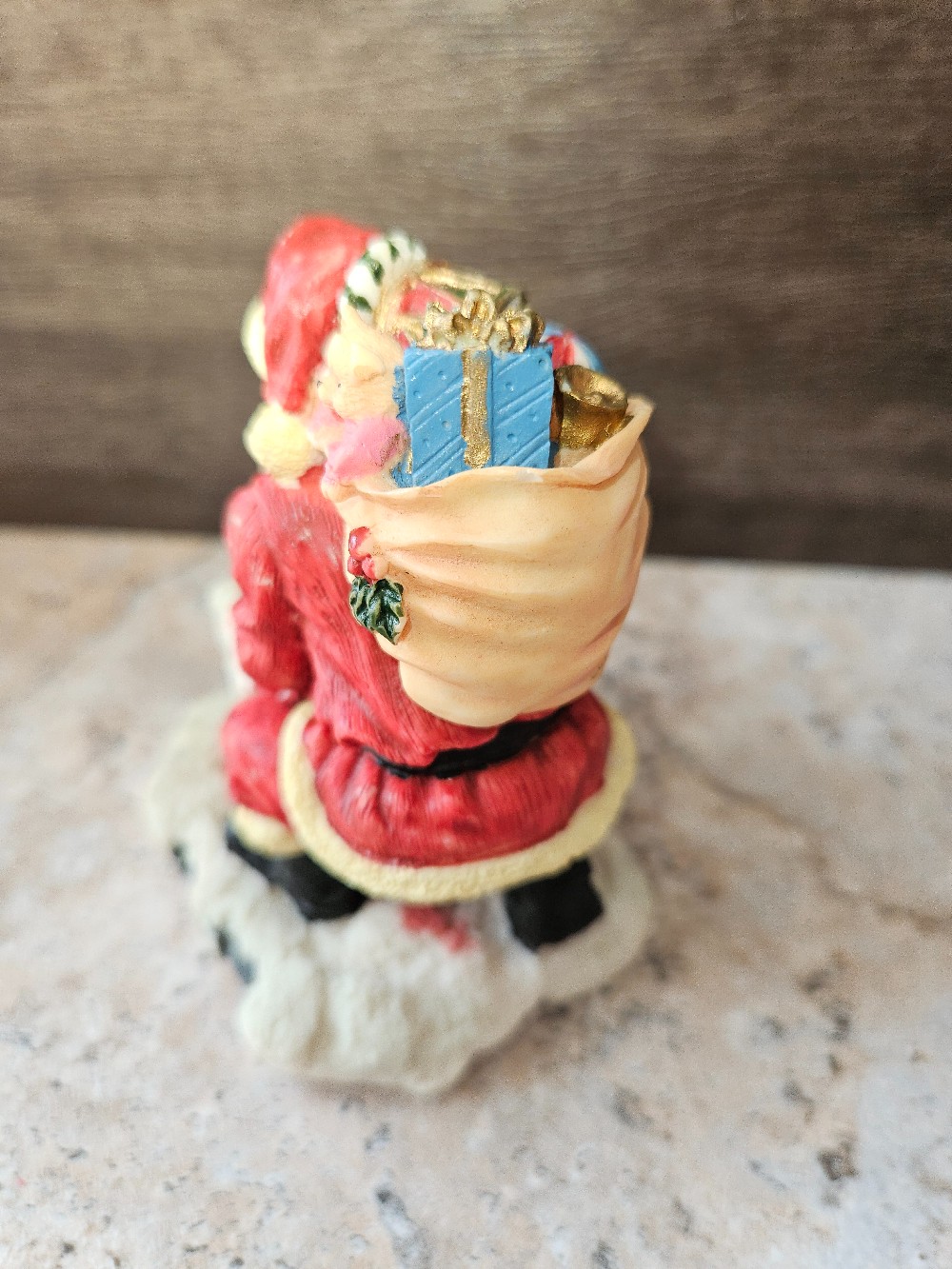 Brinn's handcrafted collectible Santa Claus figurine titled 