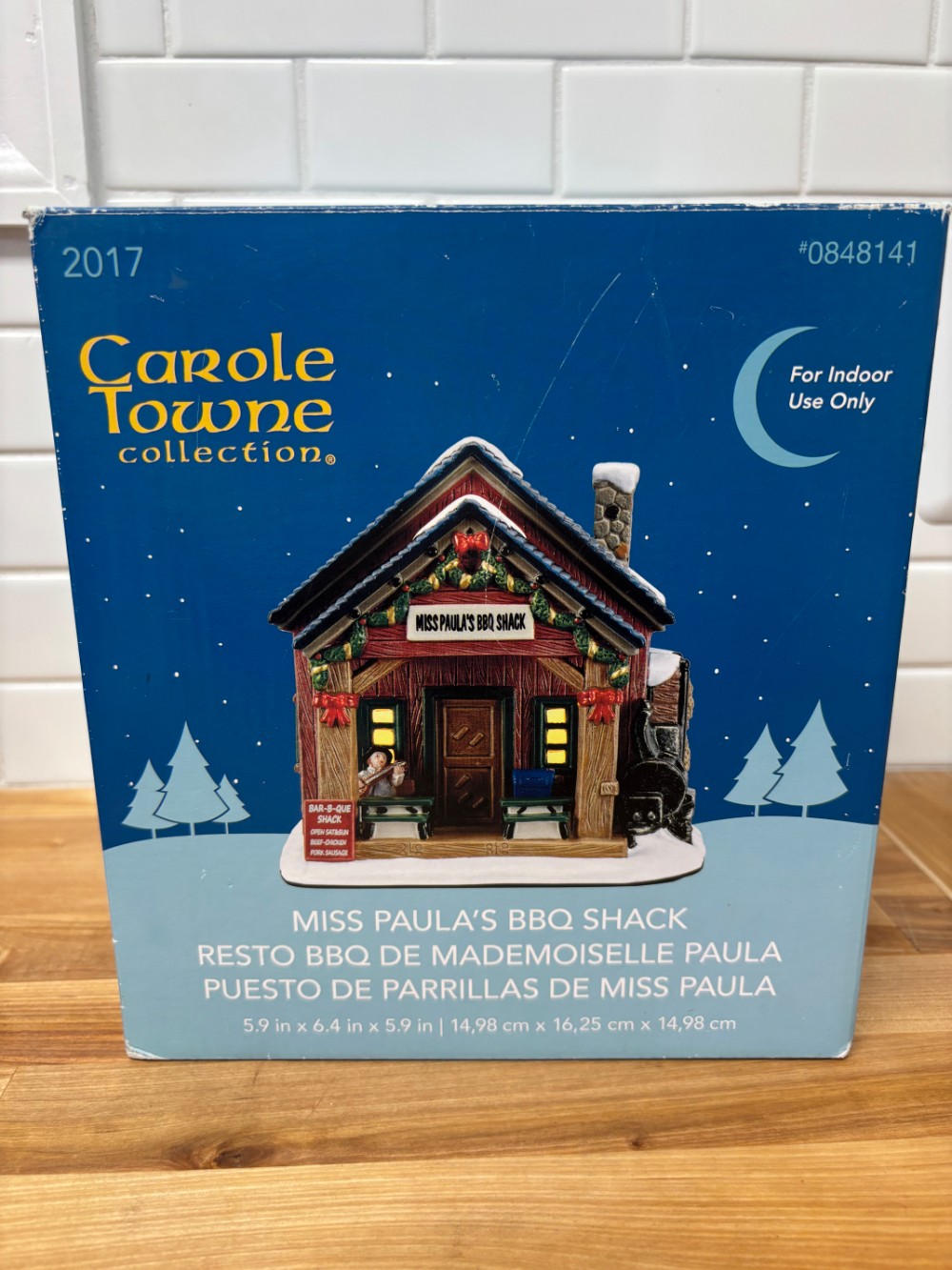Carole Towne Miss Paula's BBQ Shack Christmas Village Building 2017 Lemax Lighted w/ Box