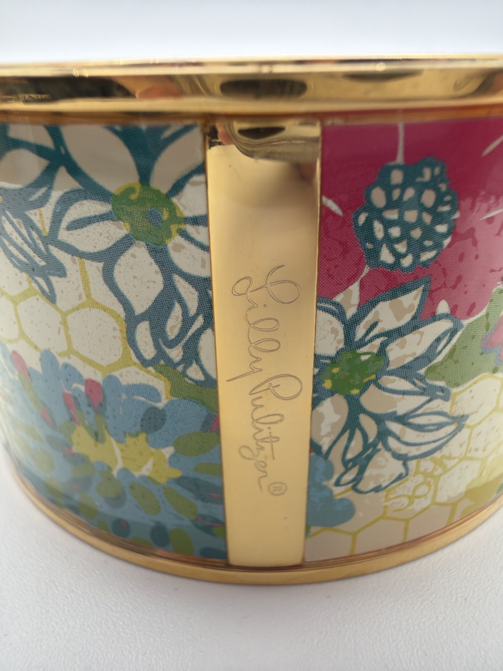 Lilly Pulitzer Floral Wide Bangle Bracelet