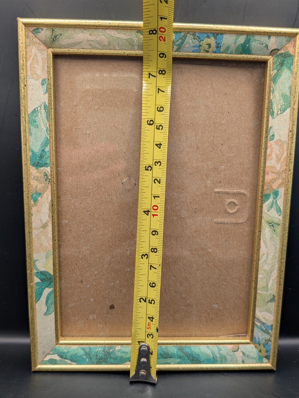 Floral/gold picture frame 5x7