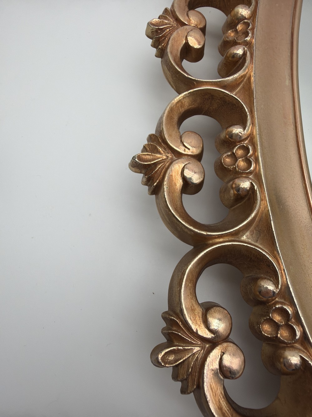 Gold Scroll Oval Mirror