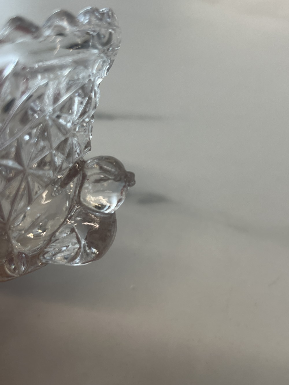 Vtg 3-footed bird trinket 24% lead crystal bowl