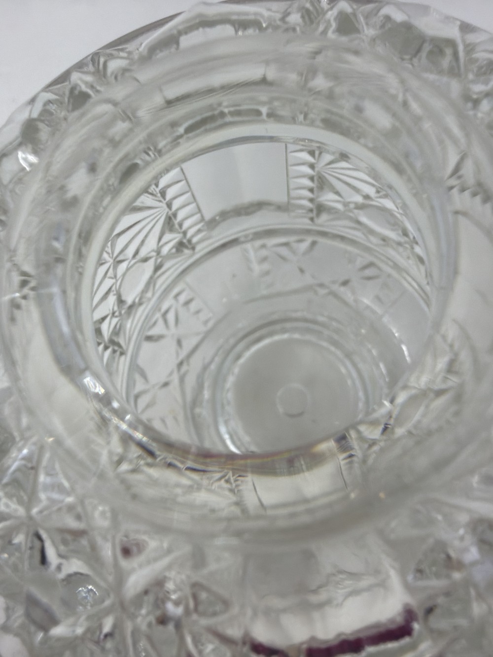Vtg Indiana Glass Stars & Bars Fairy Lamp