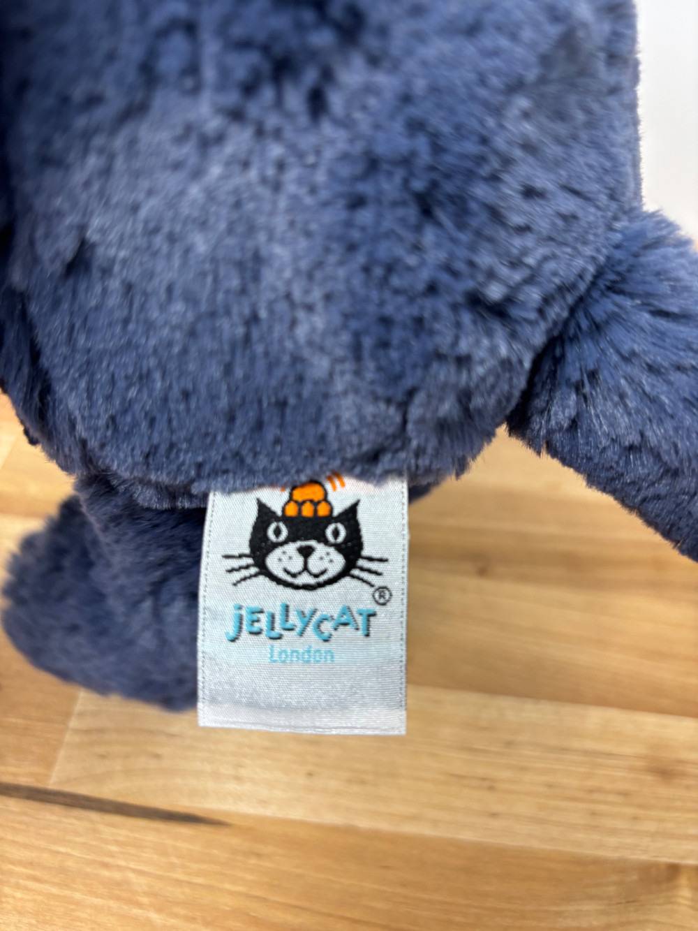 Jellycat London Navy Blue Bashful Elephant Plush Stuffed Animal – 12 Inch