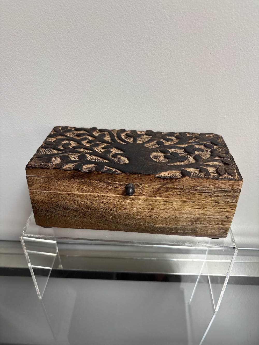 Carved Wooden Box from India