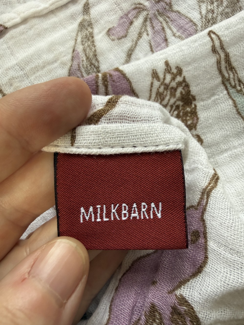 Milkbarn organic cotton receiving blanket