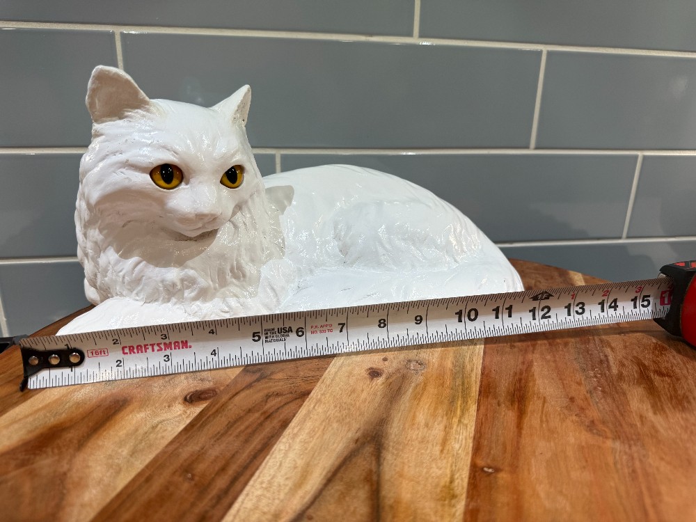 Vtg. Homco White Persian Cat