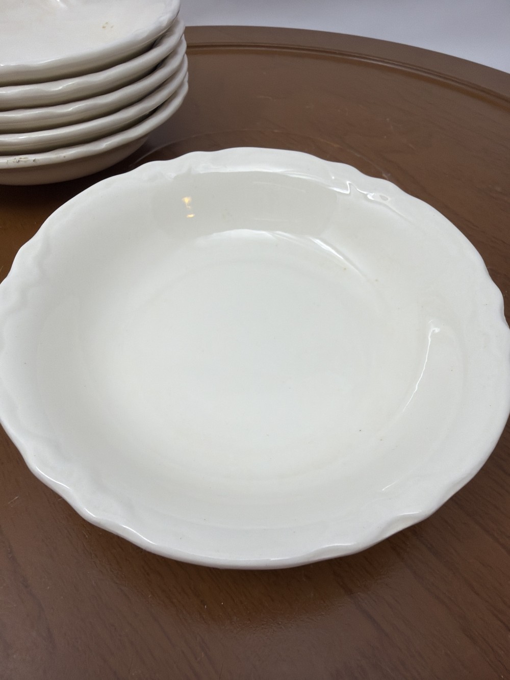 Vtg White Ironstone Berry Bowl