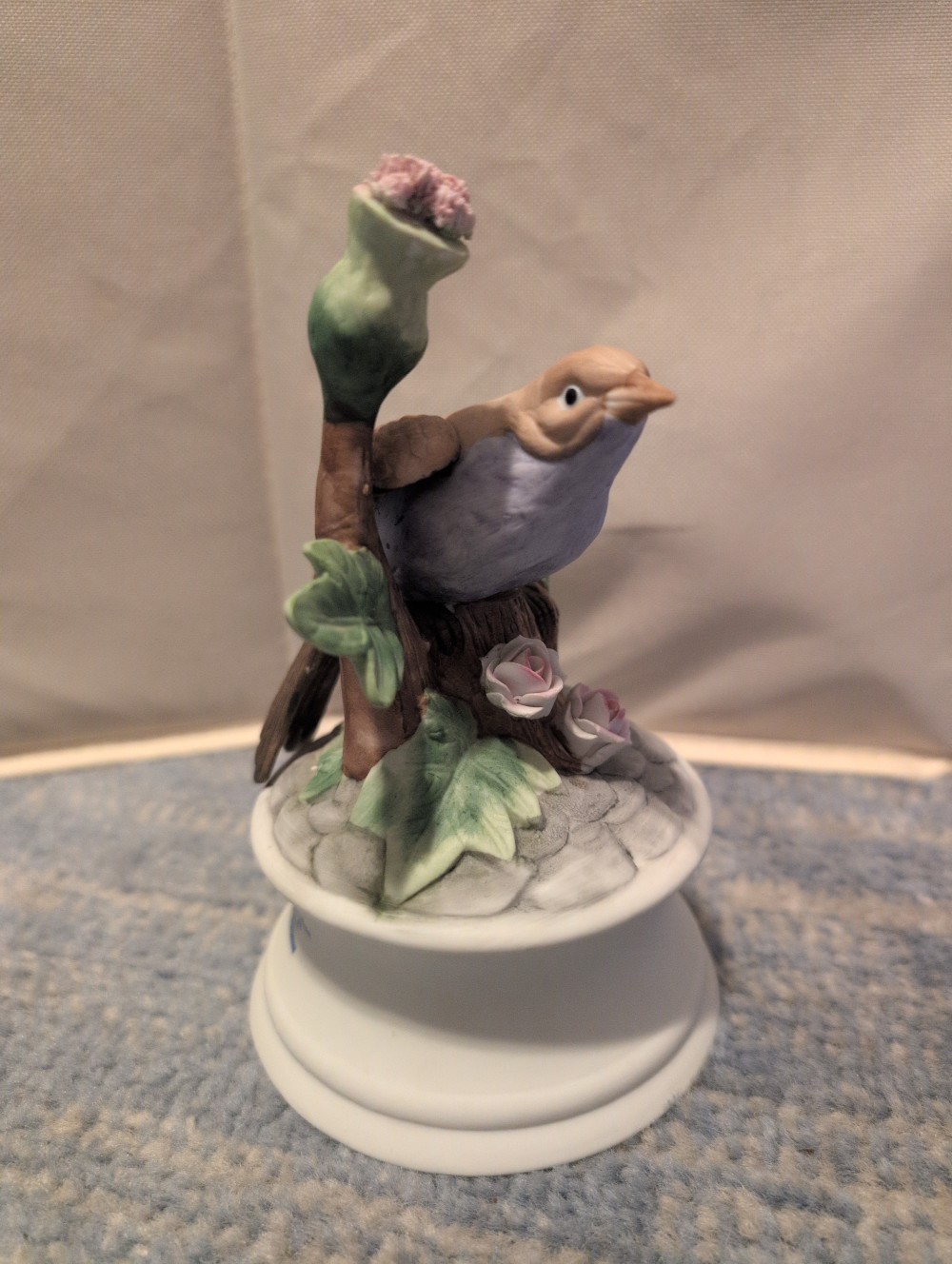 Porcelain Bird Music Box