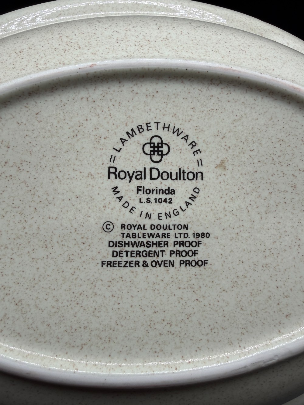 Royal Doulton Lambethware Florinda Oval Vegetable Serving Bowl LS1042 Vintage