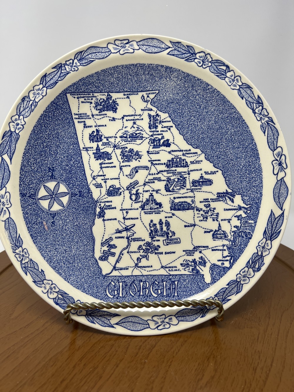 Vtg Vernon Kilns Georgia Plate